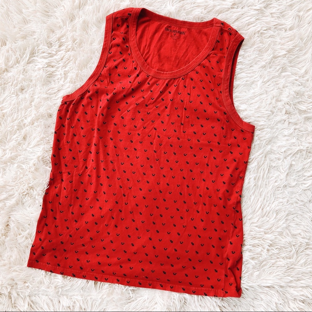 Women’s Red True Religion Tank Top